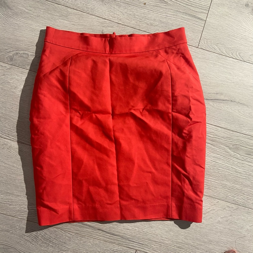 Red mini skirt